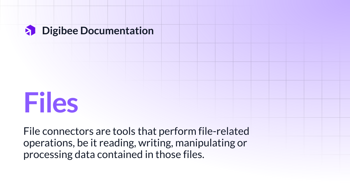Files | Connectors & Triggers | Digibee Documentation