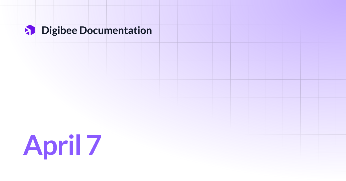 April 7 | Release Notes | Digibee Documentation