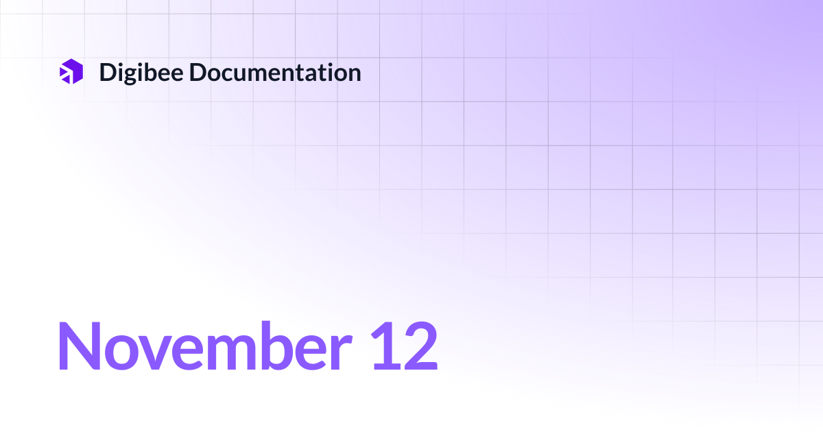 November 12 | Release Notes | Digibee Documentation