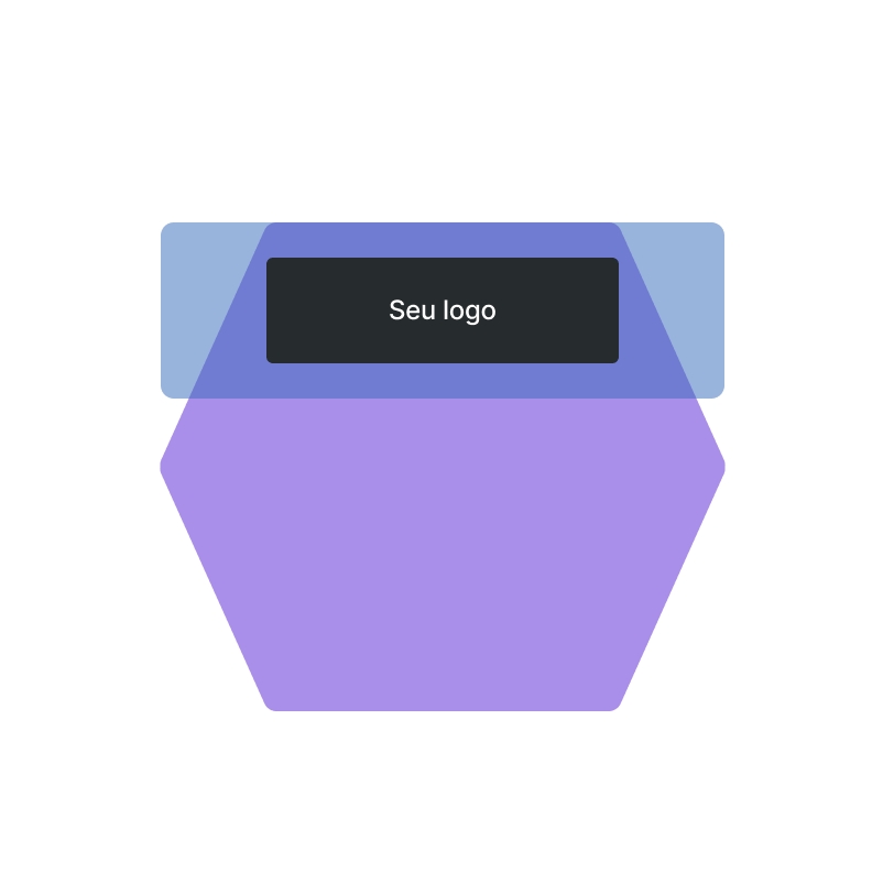 Representação do símbolo de uma Cápsula para ilustrar a posição do cabeçalho no hexágono.